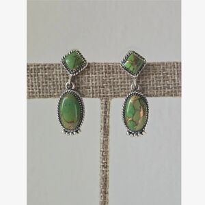 Green Turquoise Earrings